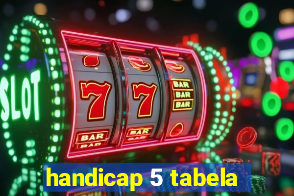 handicap 5 tabela